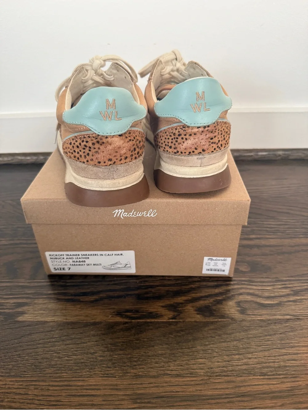 Kickoff Trainer Sneakers in Spot Dot Calf Hair and Nubuck